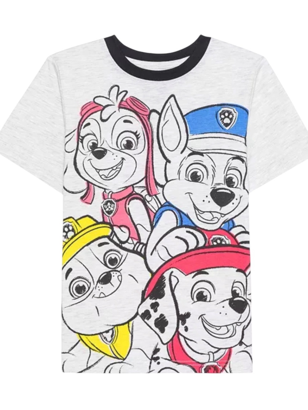 New Paw Patrol ybrid Little Boys Ringer Short Sleeve T-shirt Size 4